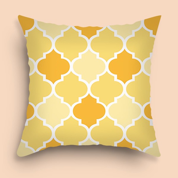 

Geometric Pattern Cushion Cover Without Filler, Multicolor