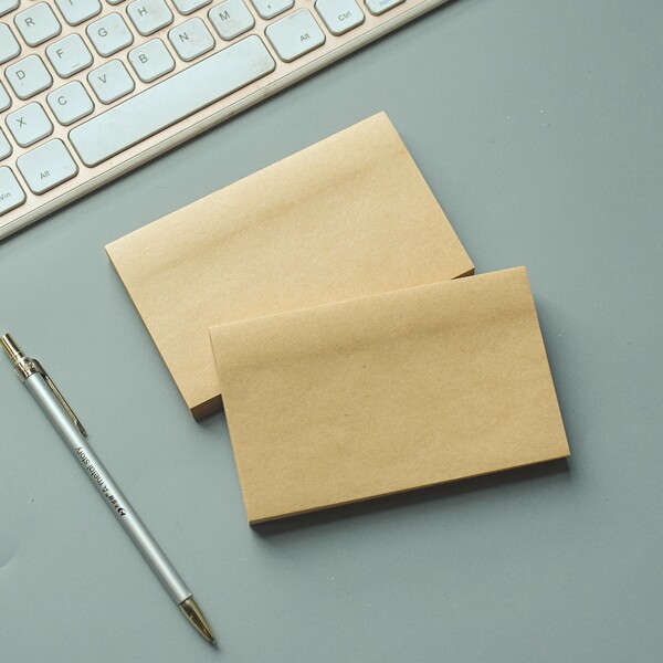 

1pc Kraft Paper Sticky Note, Khaki