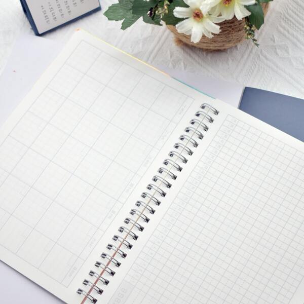 

1pc Laser Cover Spiral Notebook, Multicolor