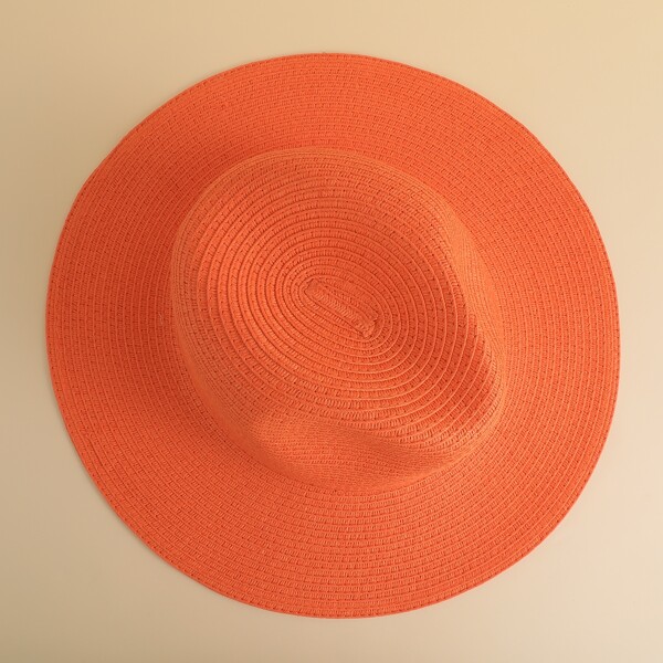 

Solid Straw Hat, Orange