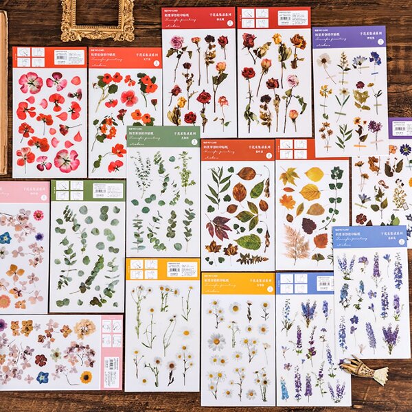 

2sheets Flower Print Random Sticker, Multicolor