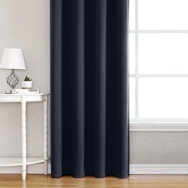 

Plain Single Panel Blackout Curtain, Navy blue