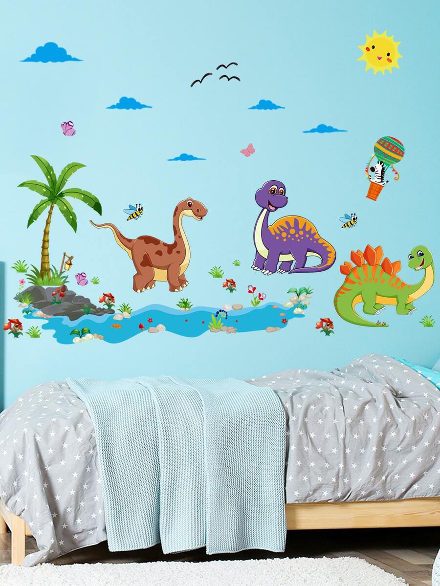 2張兒童卡通恐龍牆貼 - 彩色 - 查看 1