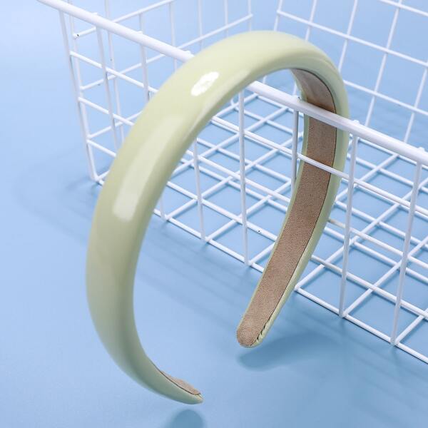 

Patent Solid Headband, Green