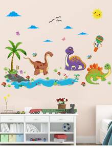 2張兒童卡通恐龍牆貼 - 彩色 - 查看 4