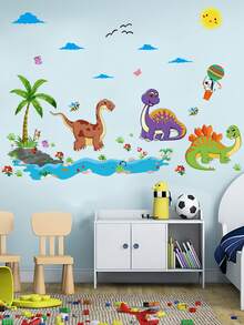 2張兒童卡通恐龍牆貼 - 彩色 - 查看 5