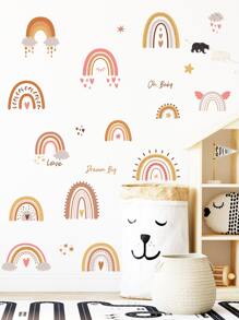 Hình dán tường mô hình cầu vồng dành cho trẻ em - Nhiều màu - Xem 4