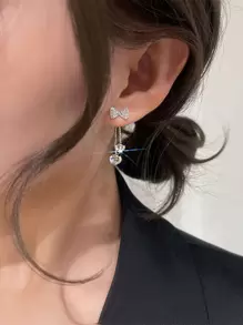 蝴蝶結打結裝飾耳環