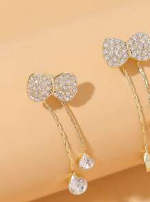 蝴蝶結打結裝飾耳環