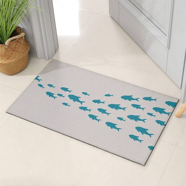 

Fish Print Kids Floor Carpet, Multicolor
