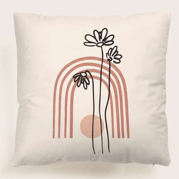 

Flower Pattern Cushion Cover Without Filler, Multicolor