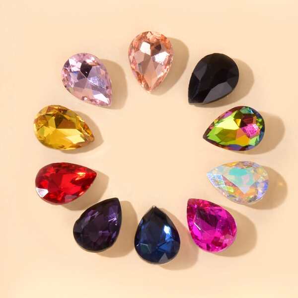 

10pcs Water Drop Jewelry Accessory, Multicolor