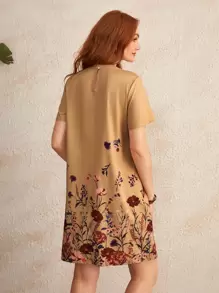 EMERY ROSE Vestido Túnica Con Estampado Floral