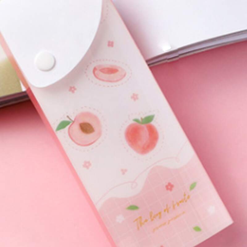 

1pc Peach Print Random Pencil Case, Multicolor