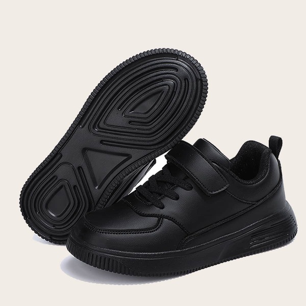 

Boys Minimalist Velcro Strap Skate Shoes, Black