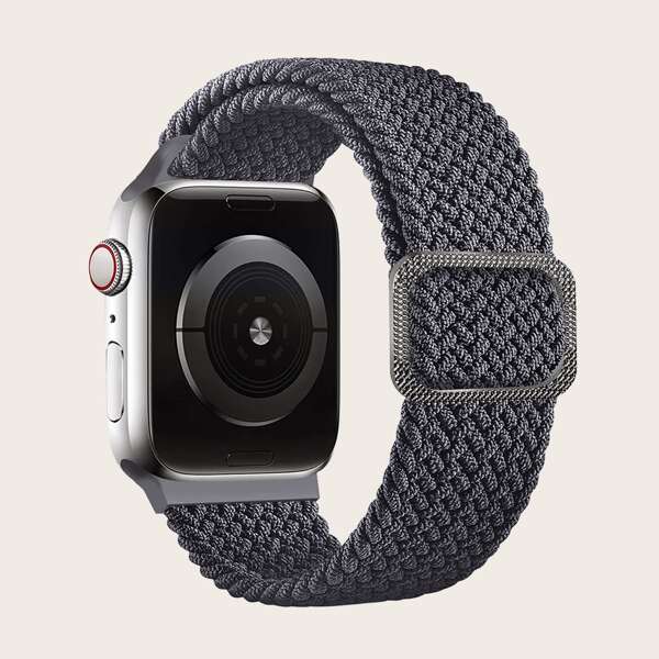 

Эластичный ремешок для iWatch с плетеным узором, Серый