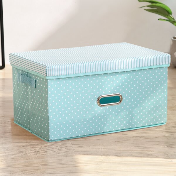 

Polka Dot Pattern Storage Box, Blue
