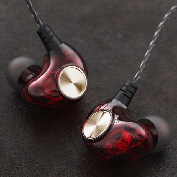 

Metallic Ear-hook Headphone, Red