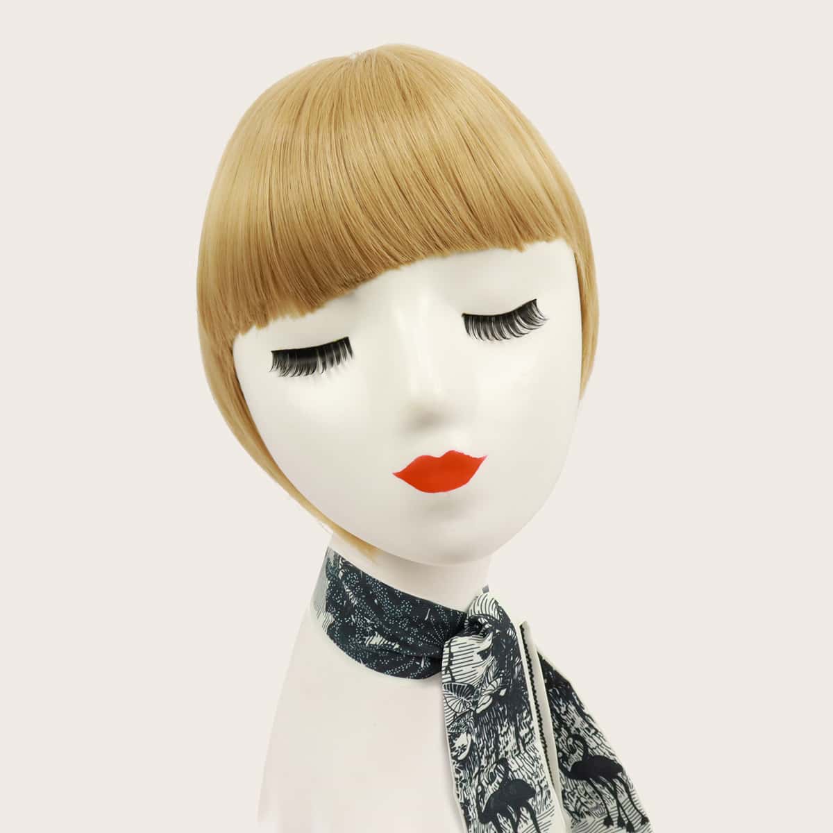 

1pc Bangs With Sideburns, Brown