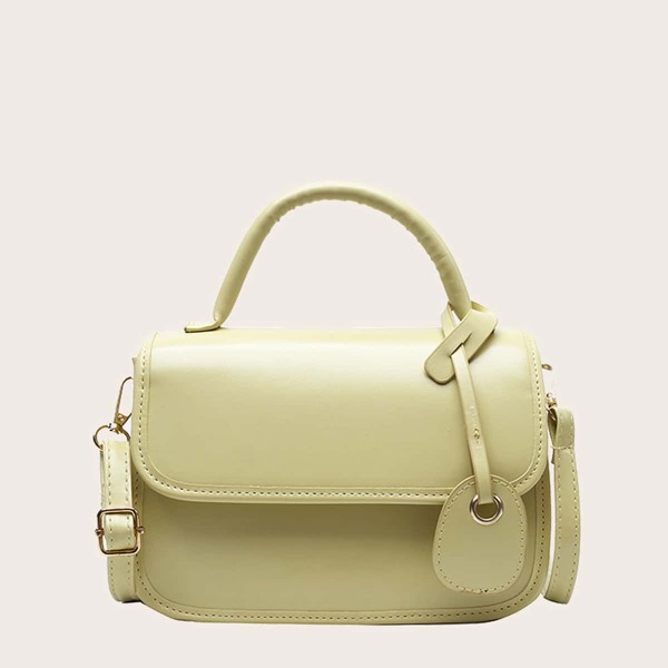 

Minimalist Flap Satchel Bag, Yellow