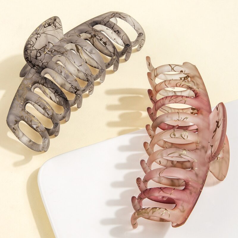 

2pcs Simple Hair Claw, Multicolor