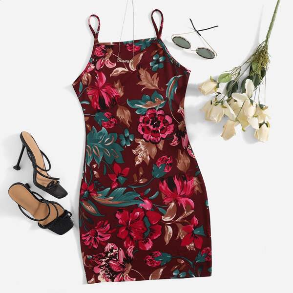 

Allover Floral Print Cami Dress, Multicolor
