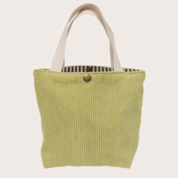

Corduroy Satchel Bag, Green