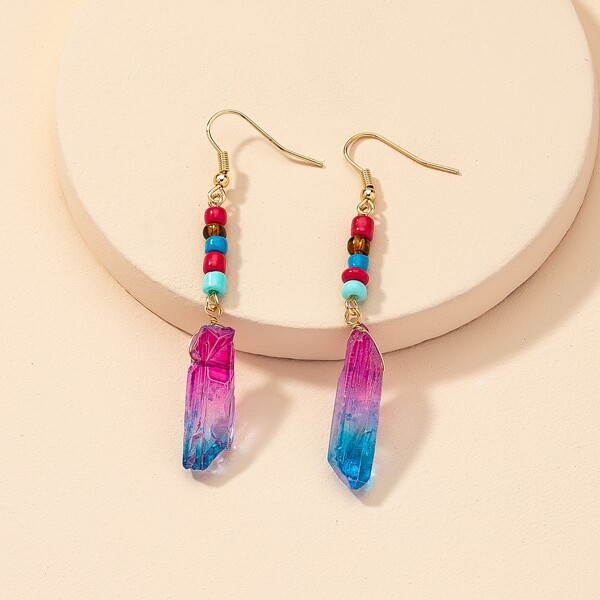 

Crystal Decor Beaded Drop Earrings, Multicolor