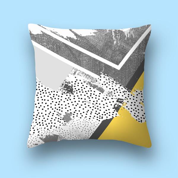 

Geometric Pattern Cushion Cover Without Filler, Multicolor