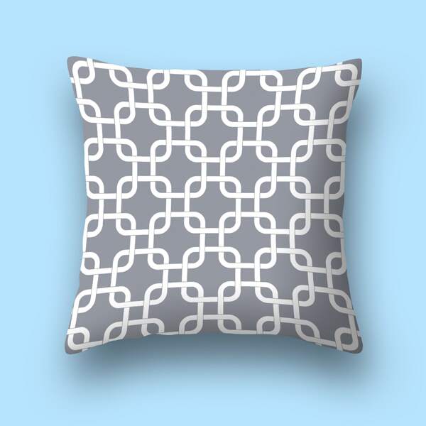 

Geometric Pattern Cushion Cover Without Filler, Multicolor