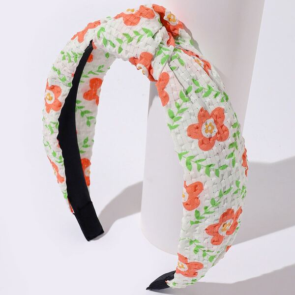 

Floral Print Knot Decor Headband, Multicolor