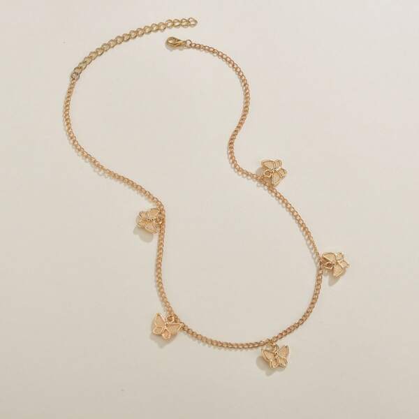 

Butterfly Charm Necklace, Gold