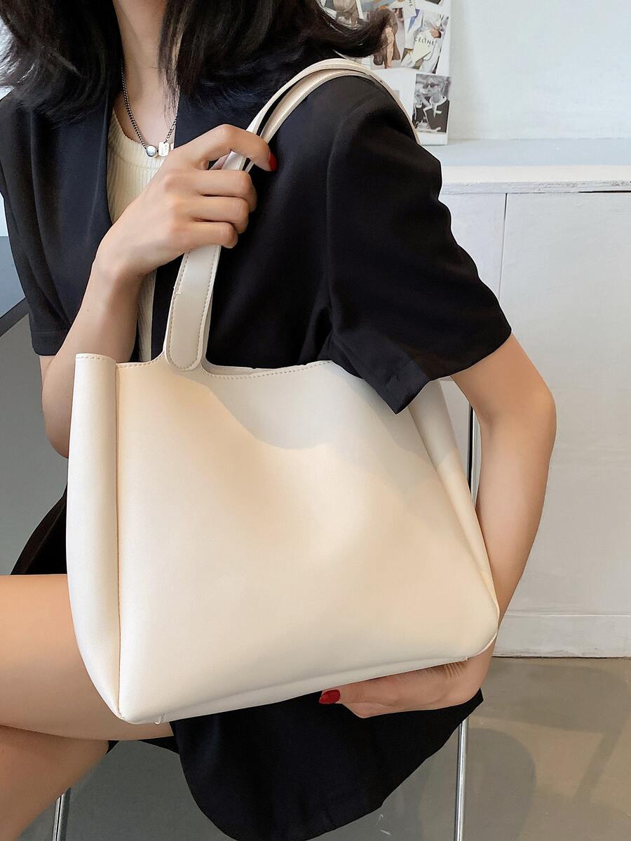 Túi xách tối giản - Màu be - Xem 1