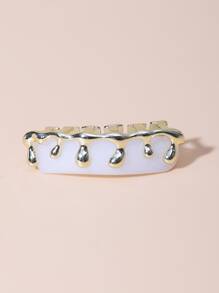 Metal Dental Brace Jewelry - Yellow Gold - View 2