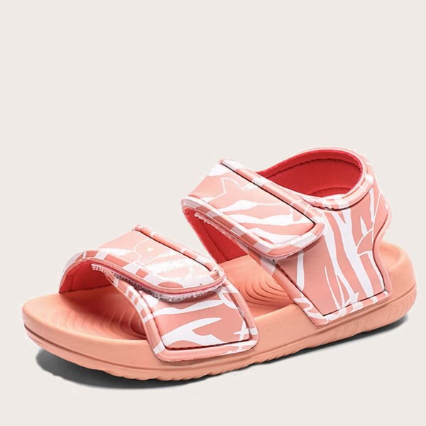 

Toddler Girls Velcro Strap Sandals, Pink