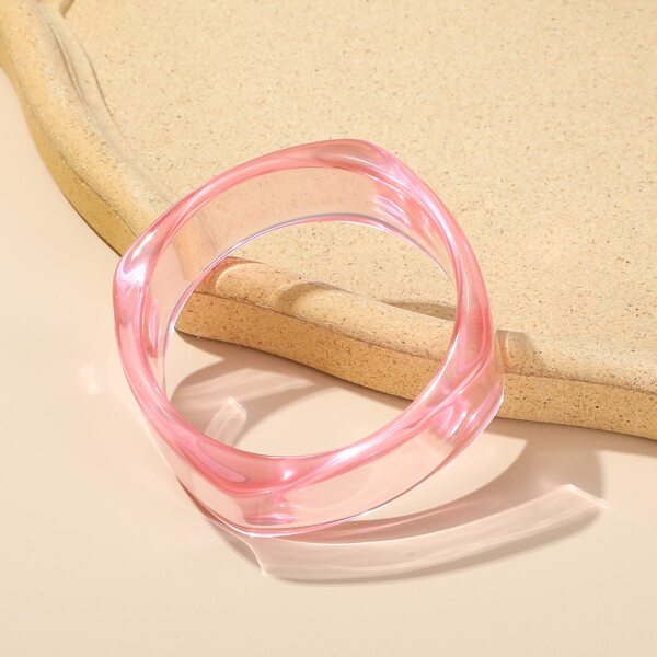

Simple Clear Bracelet, Pink