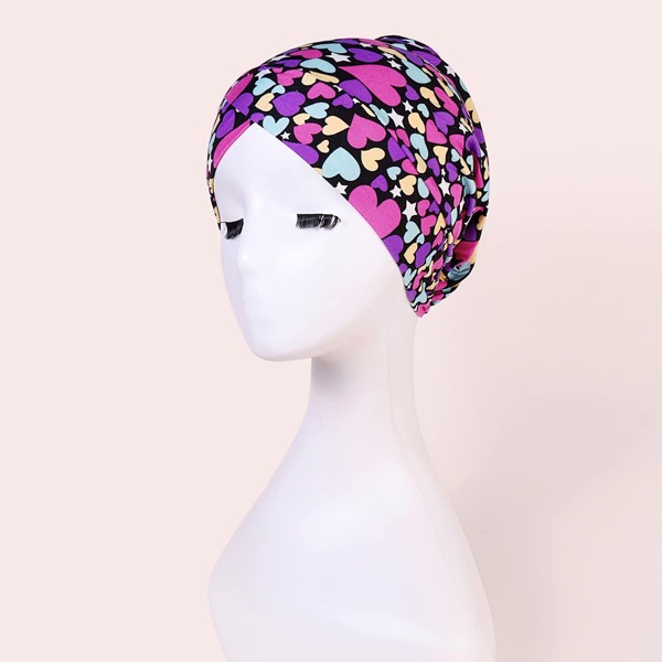 

Heart Pattern Head Wrap, Multicolor
