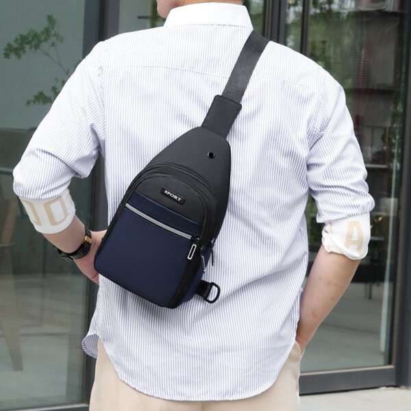 

Men Two Tone Sling Bag, Blue