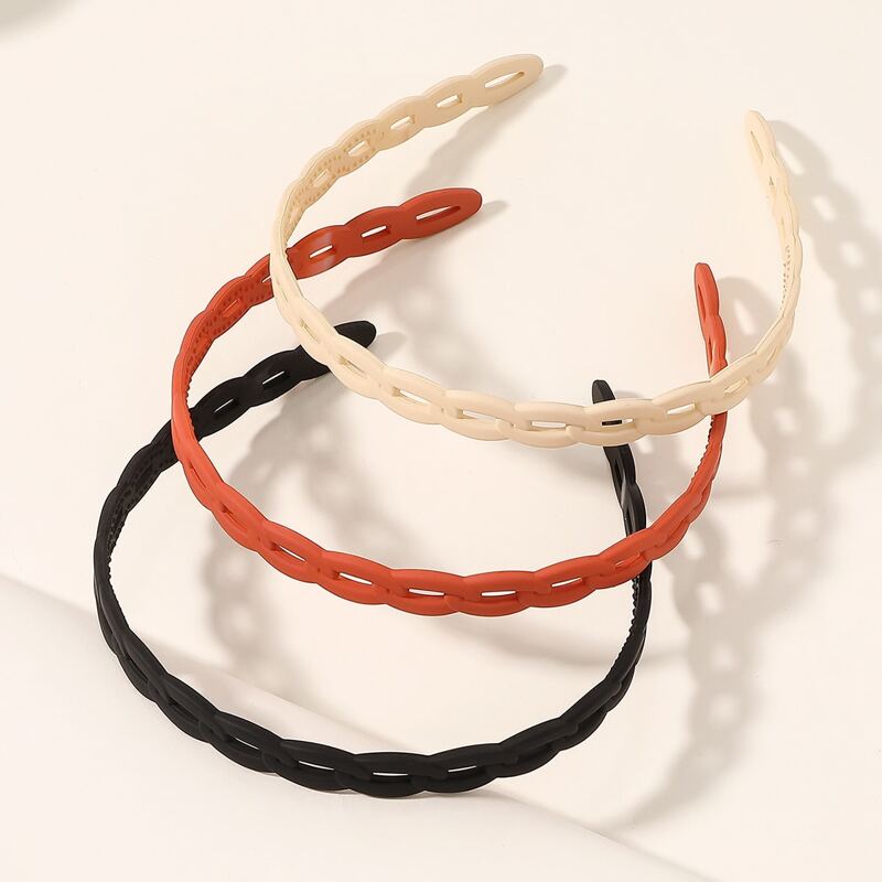 

3pcs Chain Design Headband, Multicolor