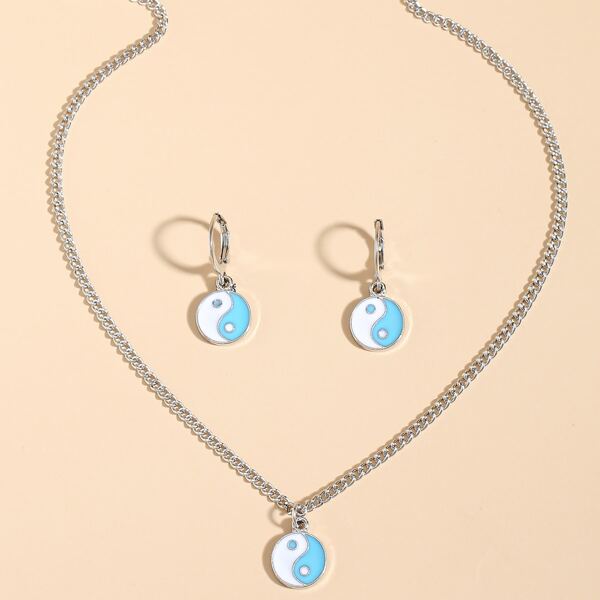 

3pcs Yin & Yang Decor Jewelry Set, Multicolor