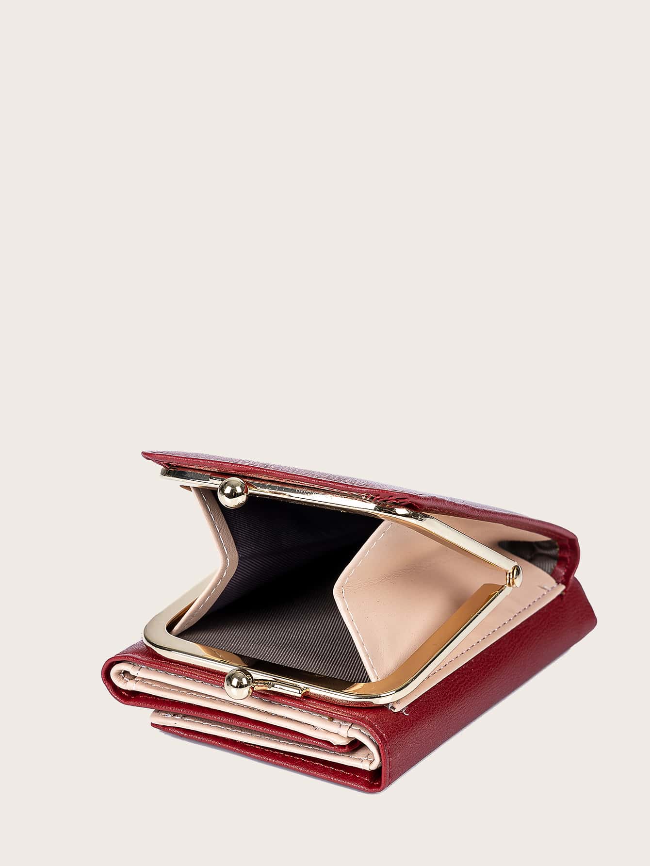 Letter Graphic Fold Over Purse - Red - View 1