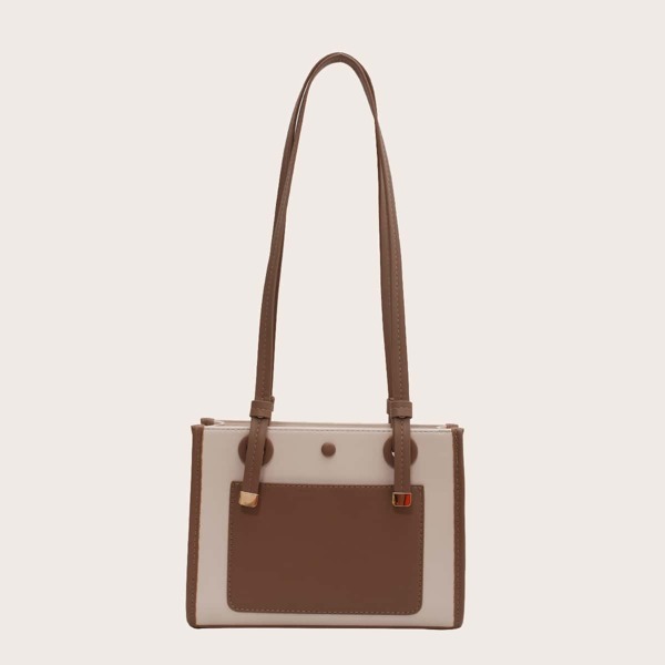 

Two Tone Shoulder Bag, Khaki