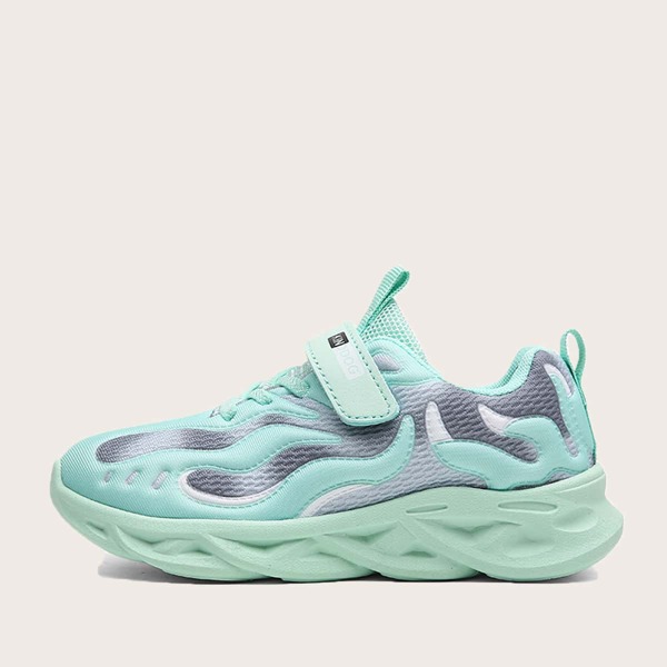 

Boys Color Block Velcro Strap Sneakers, Baby blue