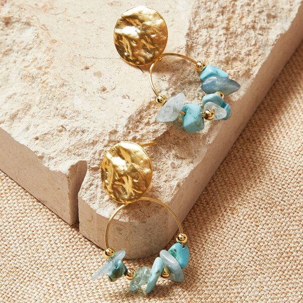 

Stone Decor Drop Earrings, Multicolor