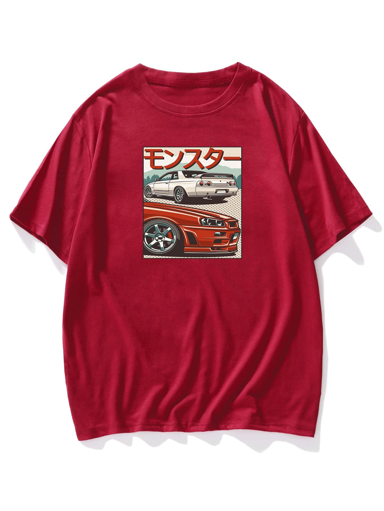 Manfinity Tops Nam Đồ họa Giải trí - Màu Đỏ Sâu - Xem 1