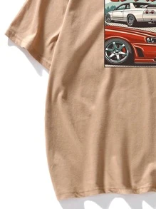 Manfinity Tops Nam Đồ họa Giải trí - Màu Khaki - Xem 5