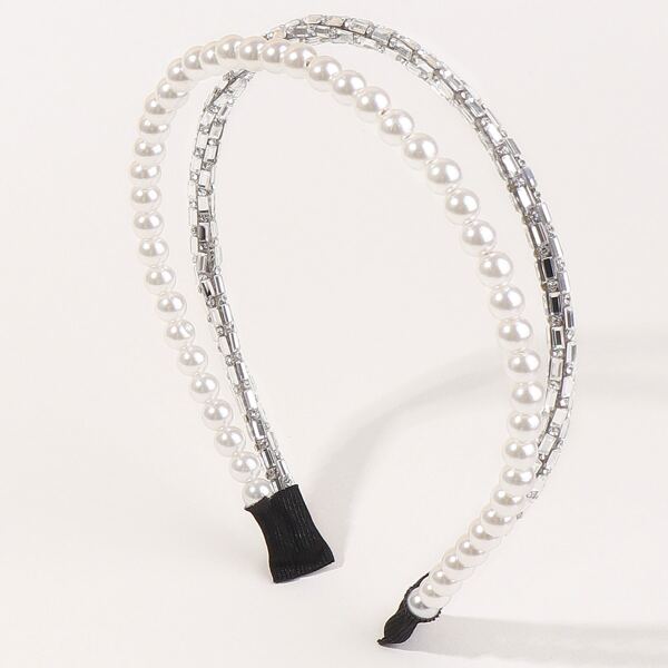 

Girls Faux Pearl Decor Hair Hoop, Multicolor