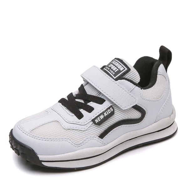 

Boys Letter Graphic Velcro Strap Sneakers, White