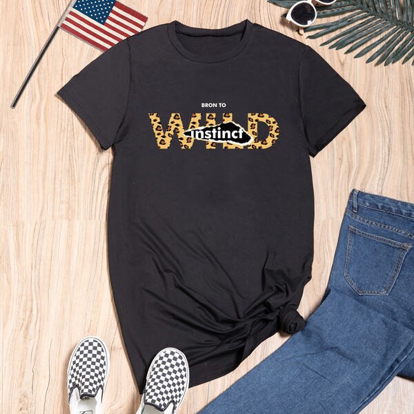 

Plus Slogan & Leopard Tee Dress, Black