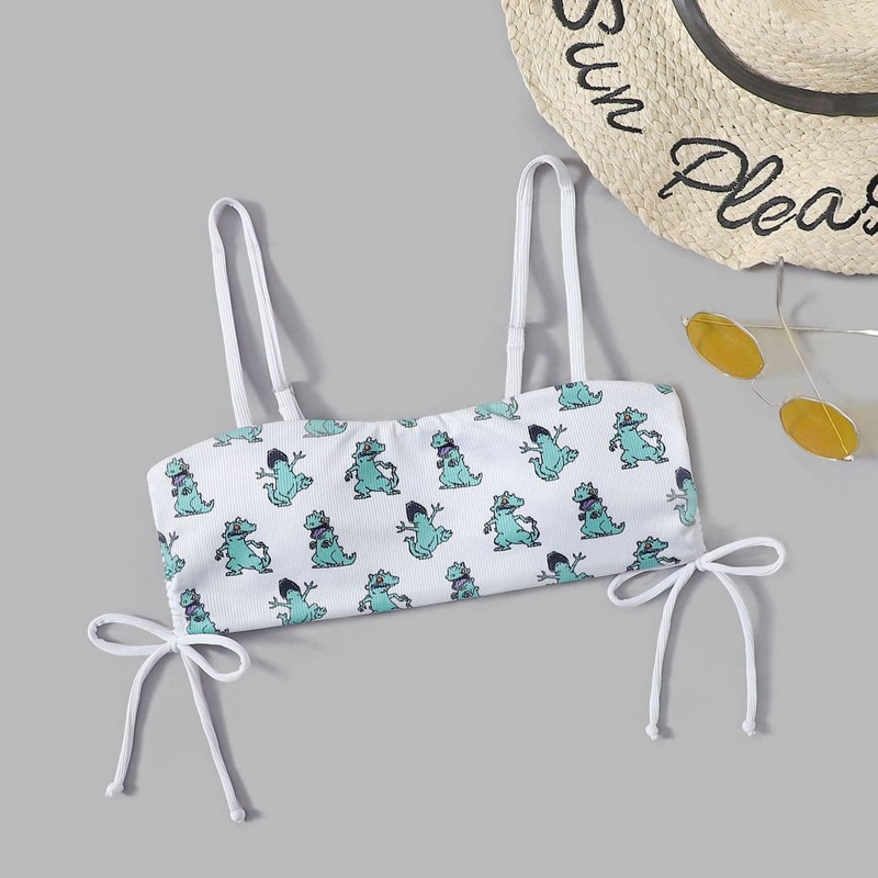

Cartoon Bikini Top, White